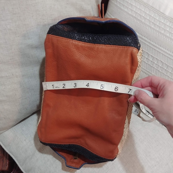 Jerome Dreyfuss "Johan" tricolor genuine python & leather crossbody satchel - Picture 11 of 16